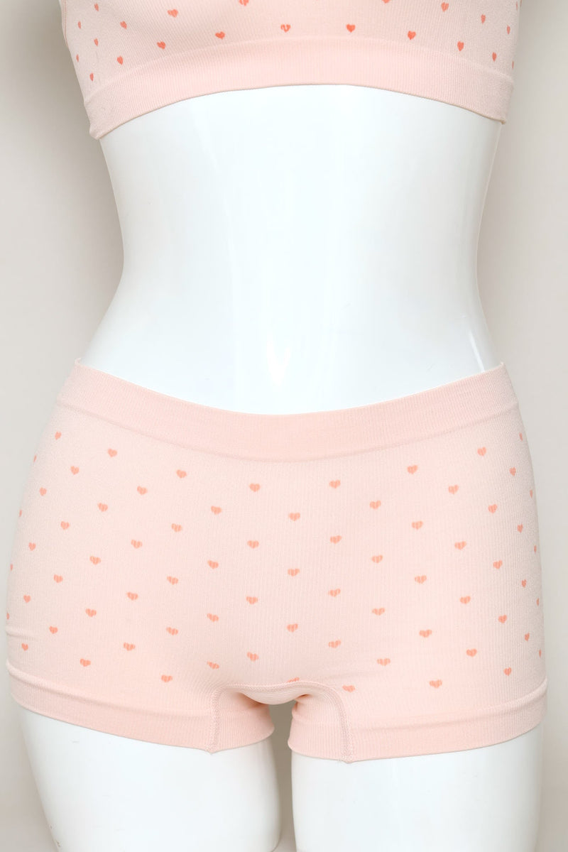 Girls 2 Pack Ribbed Seamless Boyleg Panties - Pink/White