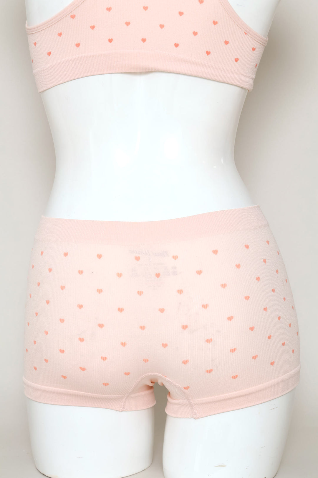 Girls 2 Pack Ribbed Seamless Boyleg Panties - Pink/White
