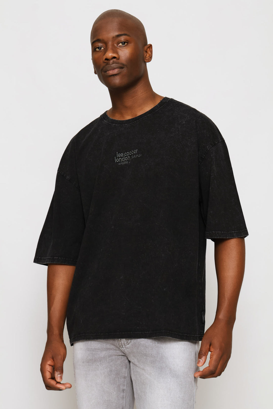 Augustine Acid Wash Tee - Black