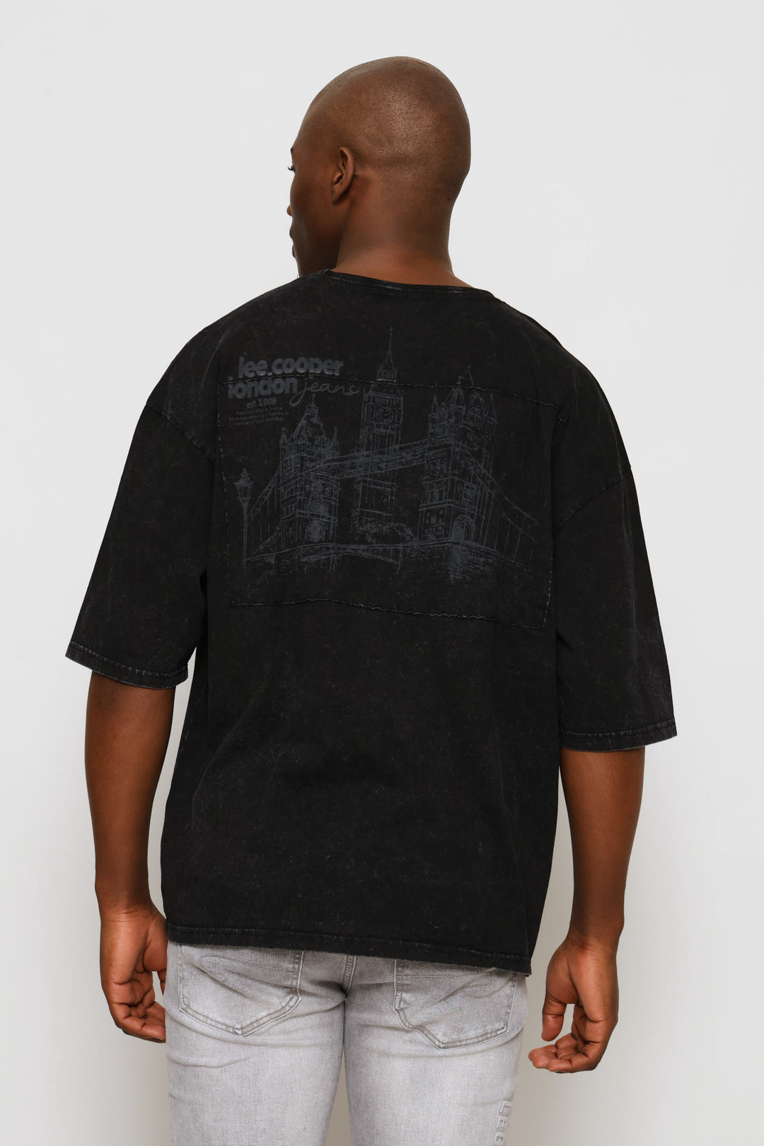 Augustine Acid Wash Tee - Black