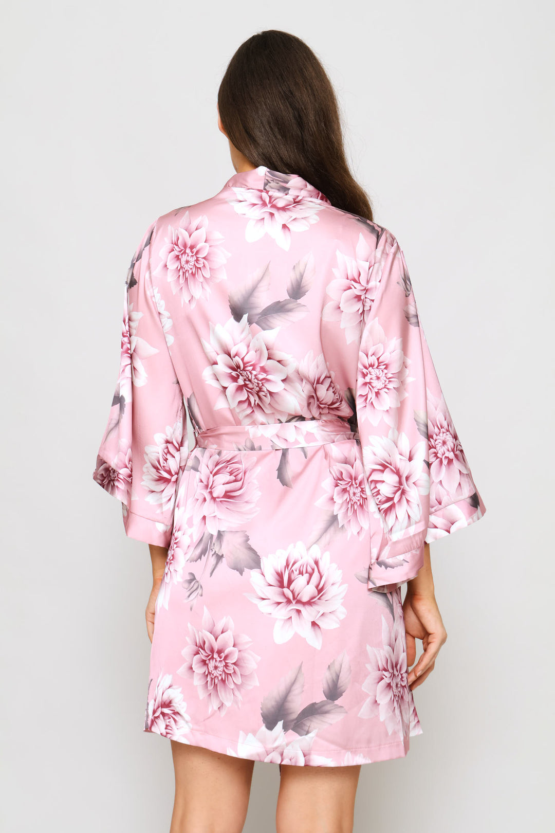 Satin Gown & Chemise Set - Dusty Pink