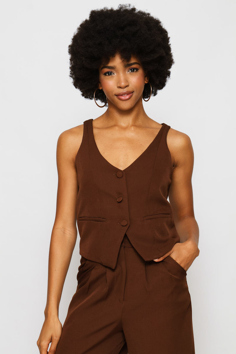 Waistcoat - Chocolate
