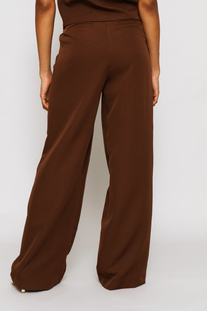 Pleated Trouser - Chocolate