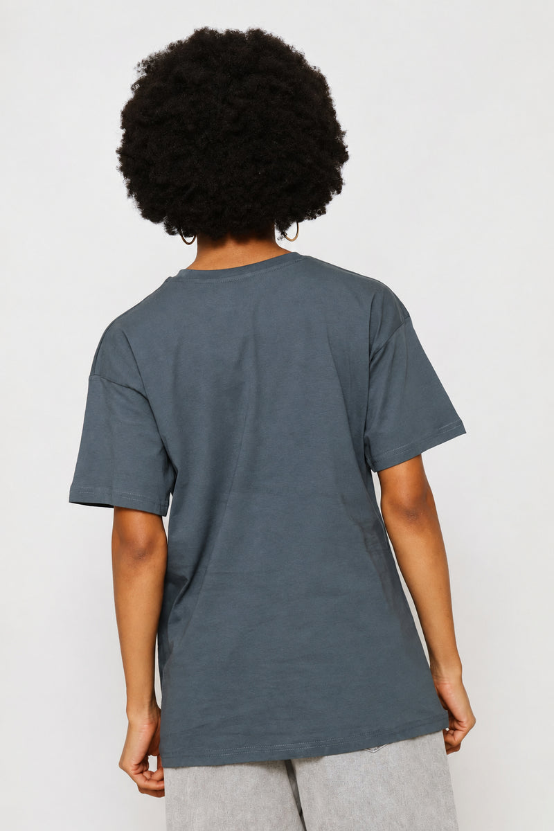Stay Spicy Oversized Tee - Charcoal