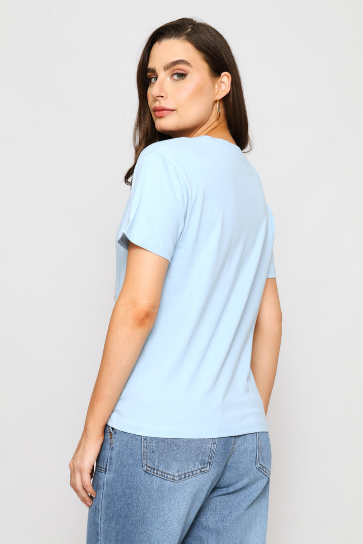 Nantucket Beach Day Tee - Baby Blue