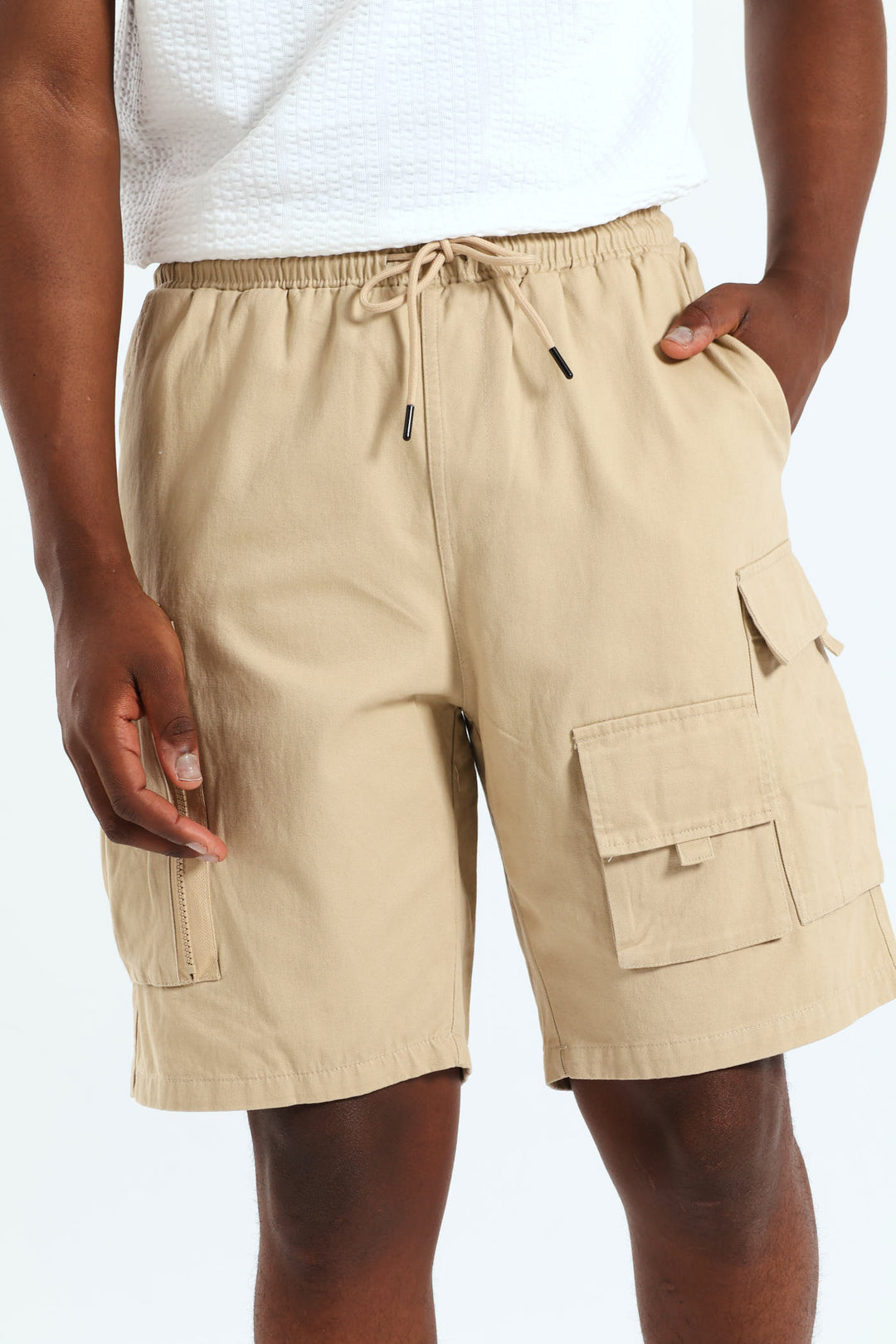 Double Cargo Pocket Short - Khaki