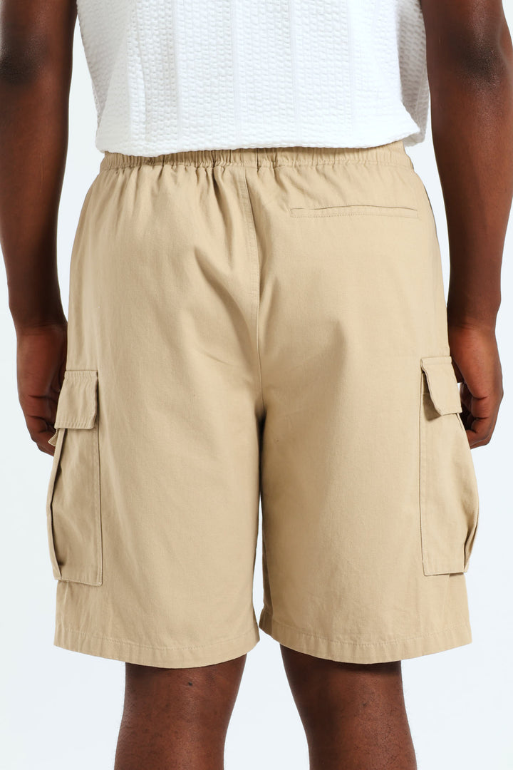 Double Cargo Pocket Short - Khaki