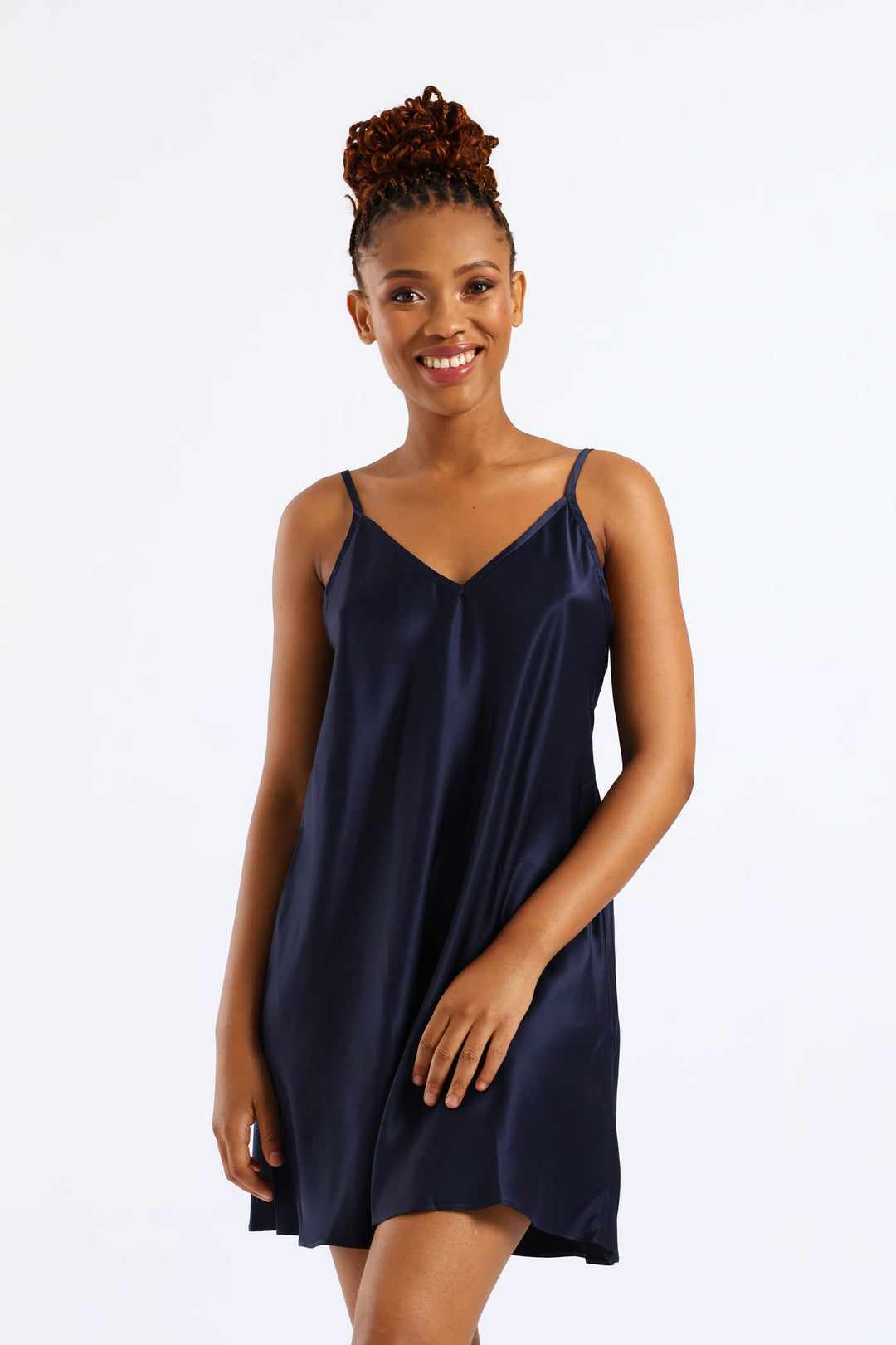 Colour Buds Gown & Chemise Set - Navy