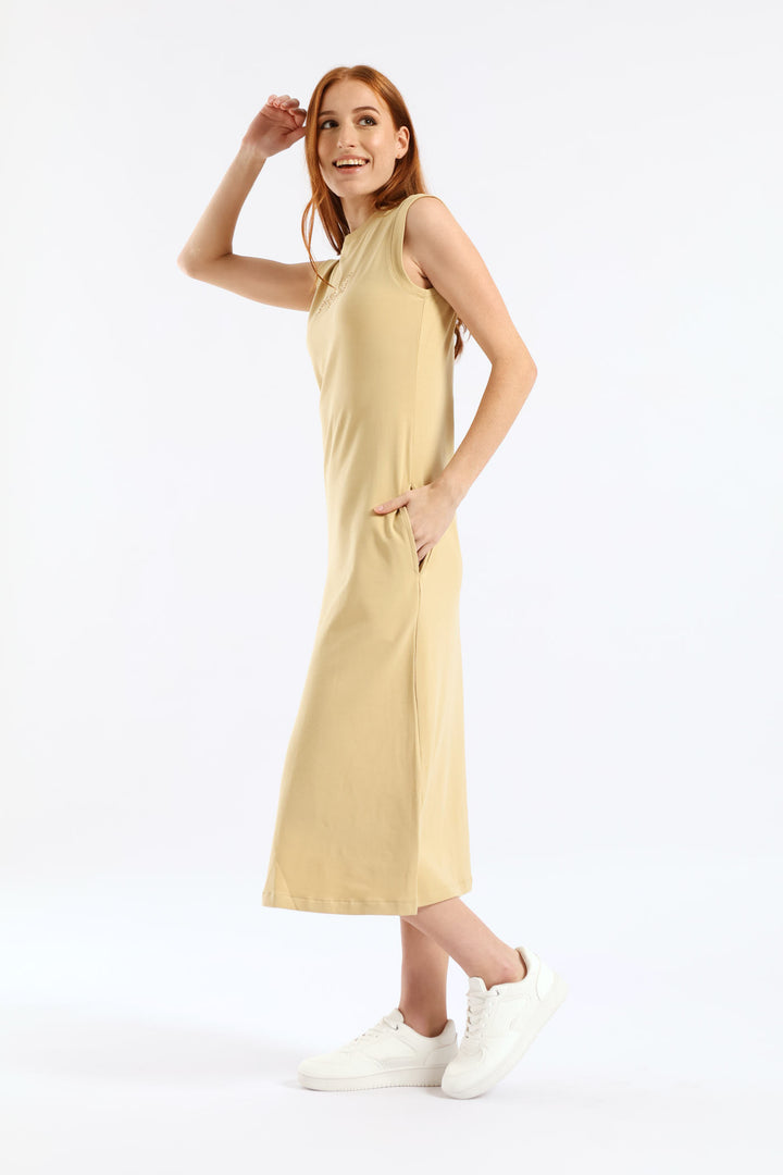 Mila Casual Dress - Stone