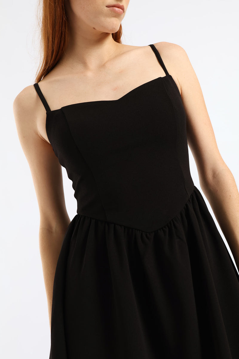 Scuba Mini Dress - Black