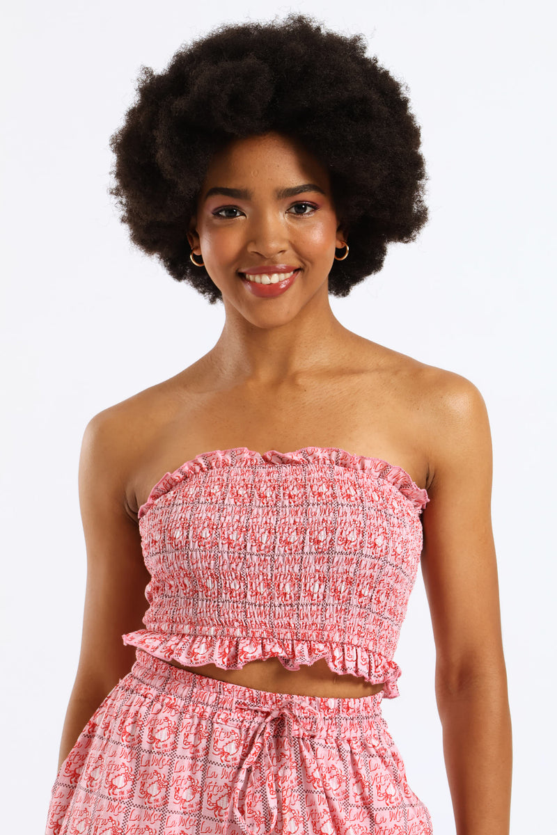 Vita Crab Smock Boobtube - Multi