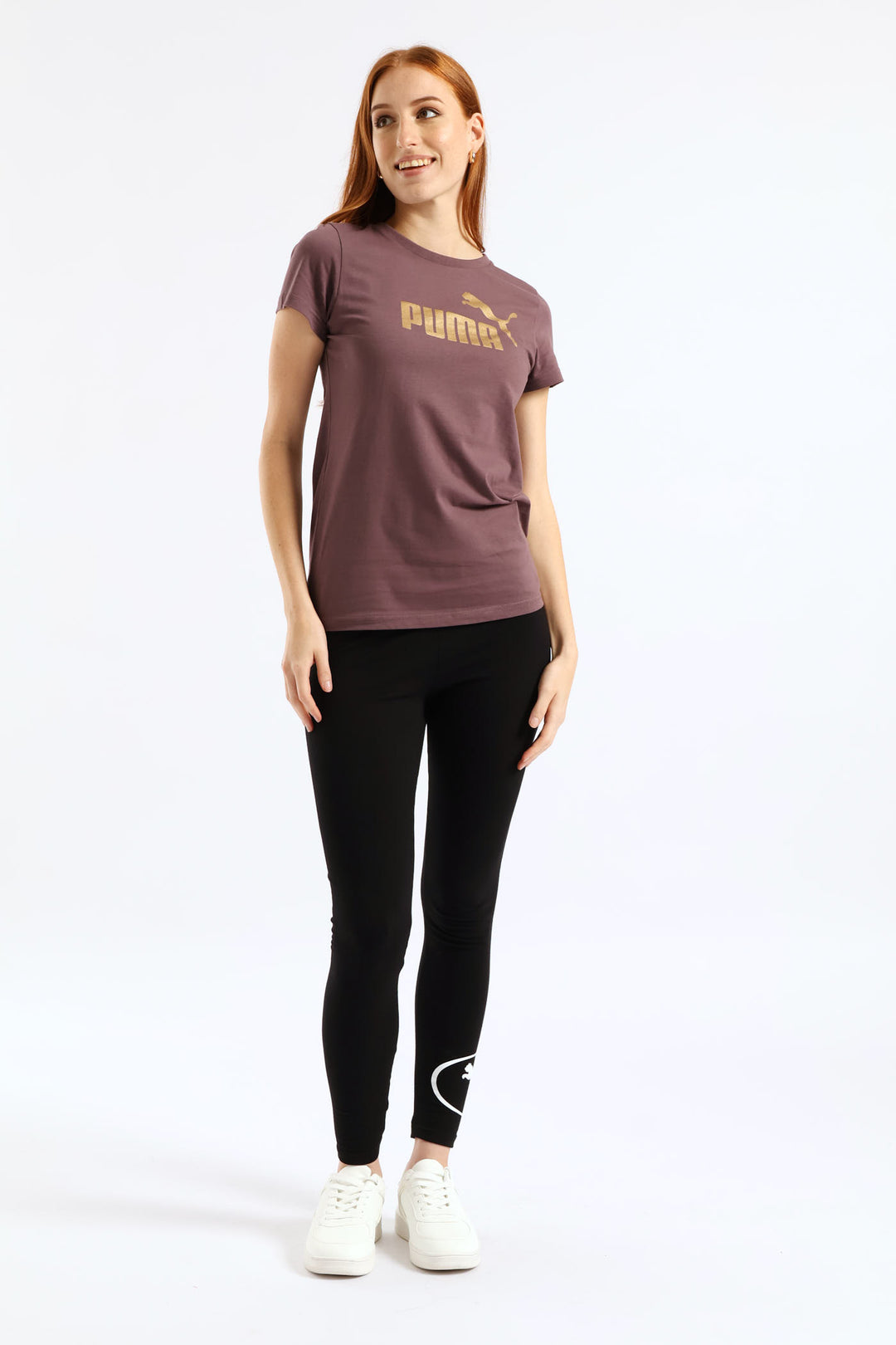 Metallic No. 1 Logo Tee - Mauve