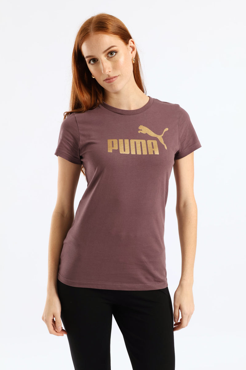 Metallic No. 1 Logo Tee - Mauve