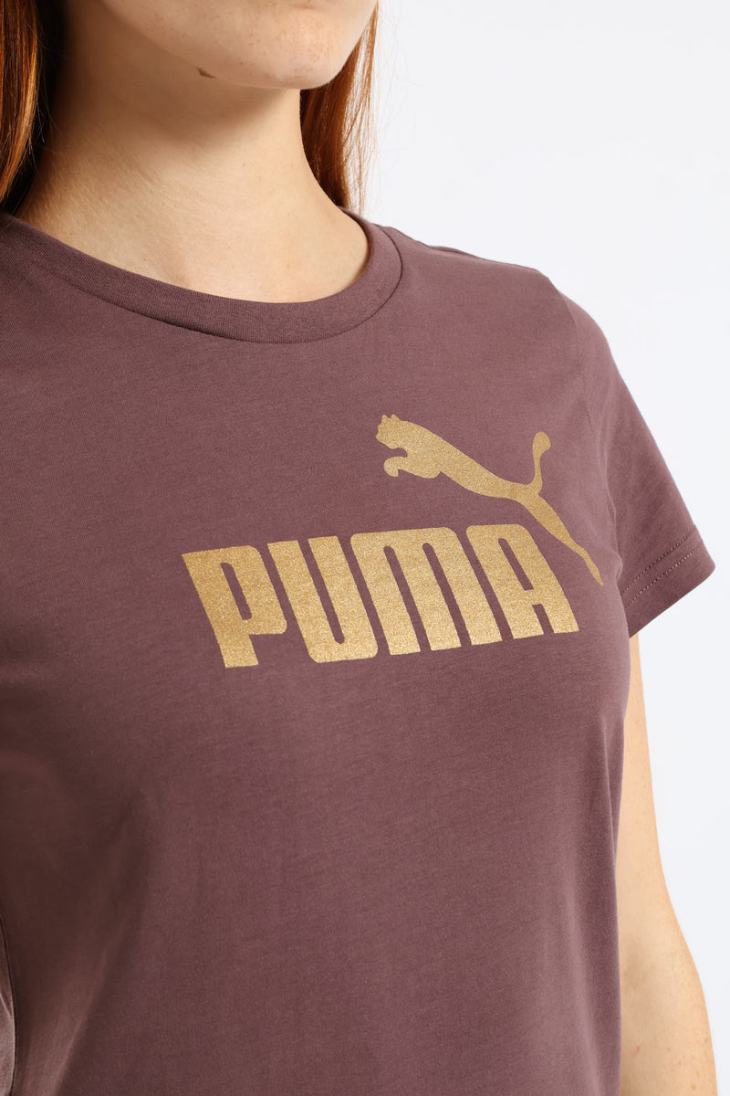 Metallic No. 1 Logo Tee - Mauve