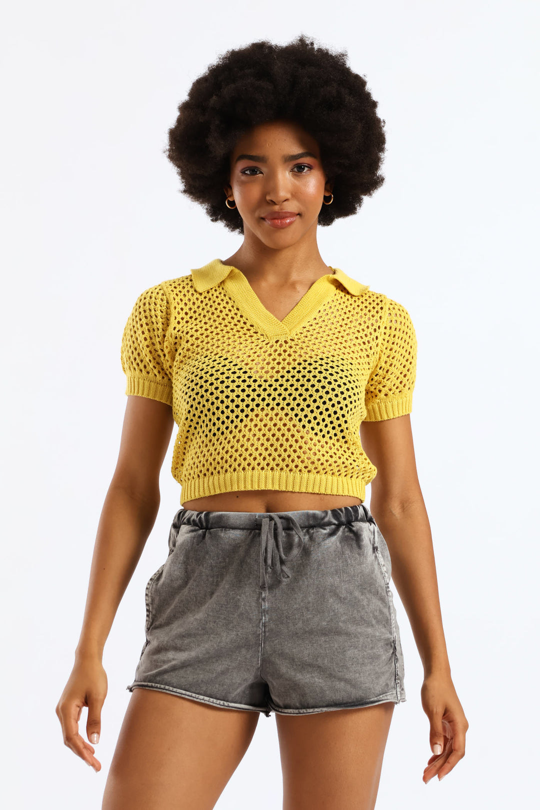 Washed Cheeky Short - Charcoal