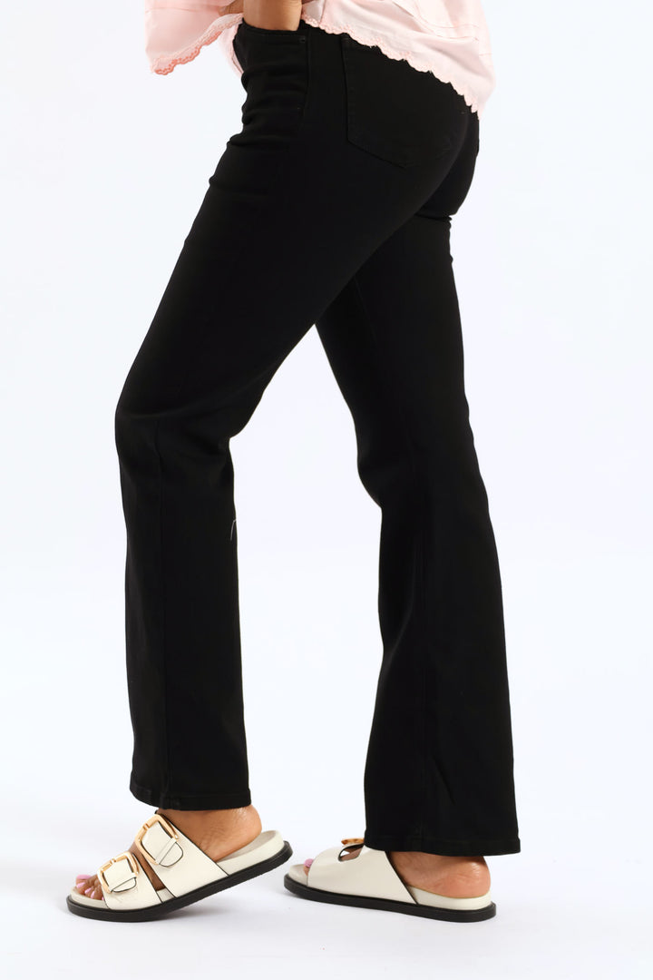 High Waist Bootleg Jean - Black