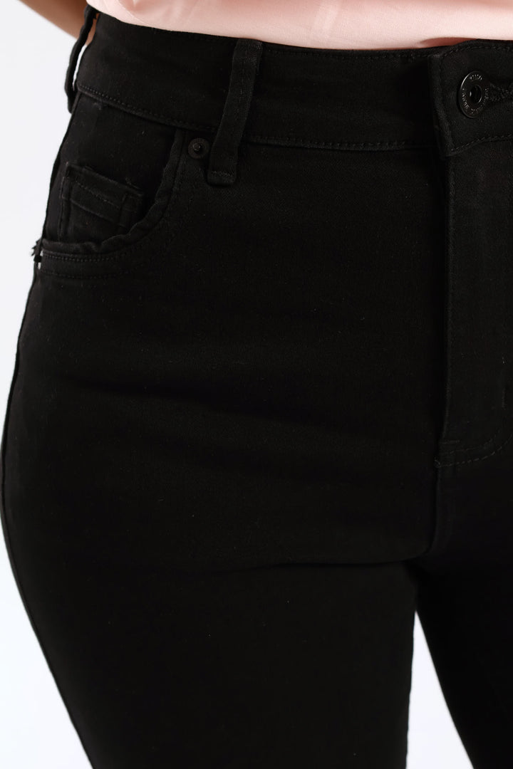 High Waist Bootleg Jean - Black