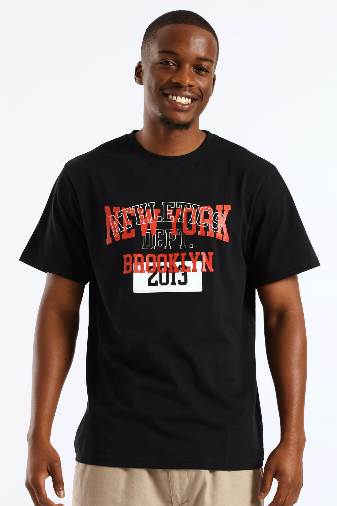 New York Basic Print Tee - Black