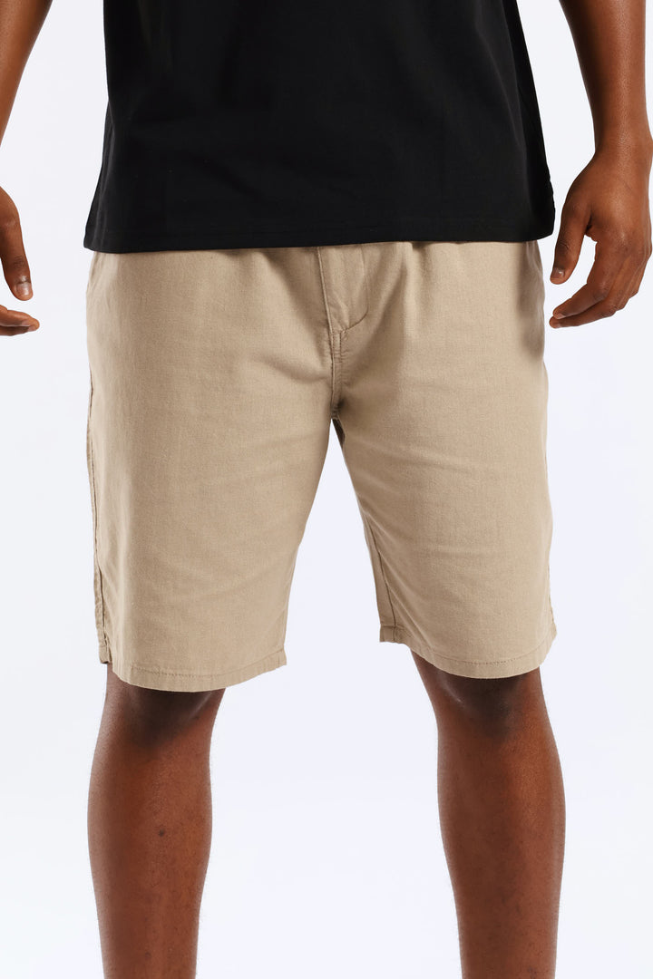 Linen Shorts - Brown
