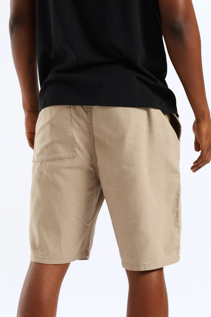 Linen Shorts - Brown