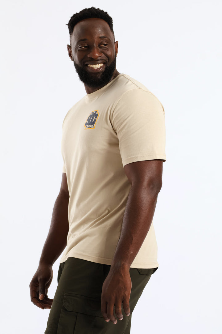 Tropic Paradise Front & Back Tee - Stone