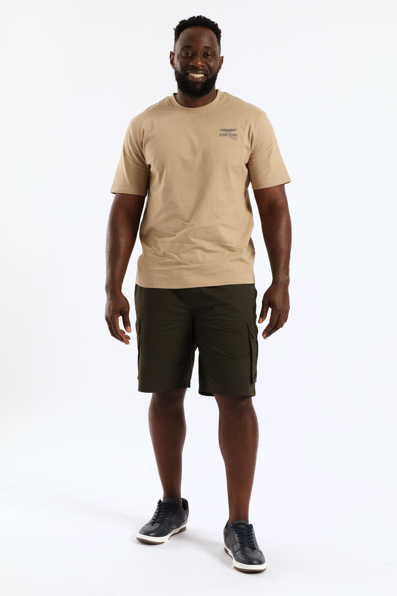 Wings Stone Denim Company Heavy Weight T-Shirt - Taupe