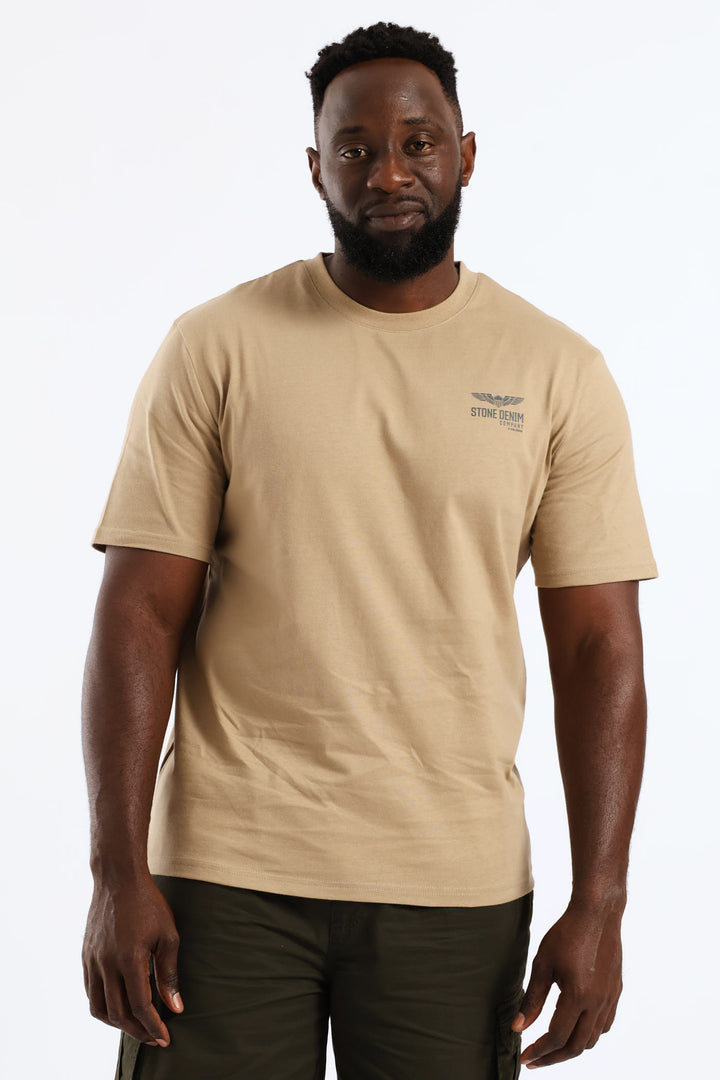 Wings Stone Denim Company Heavy Weight T-Shirt - Taupe