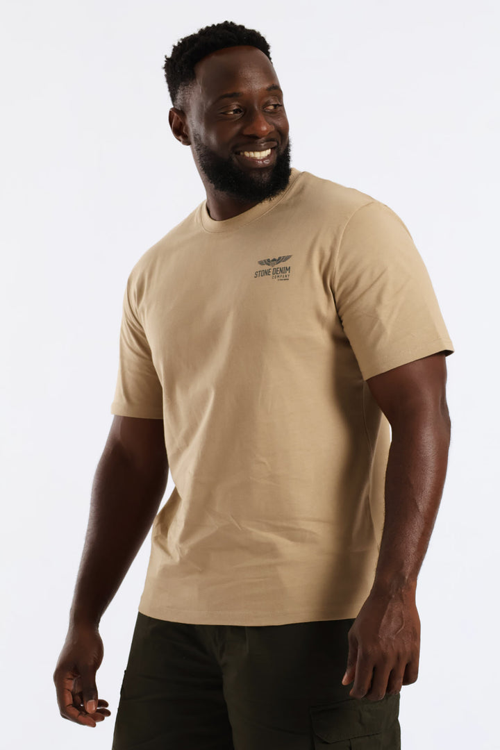 Wings Stone Denim Company Heavy Weight T-Shirt - Taupe