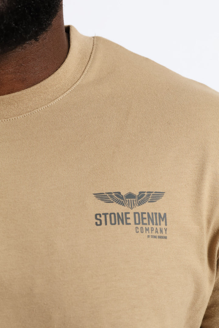 Wings Stone Denim Company Heavy Weight T-Shirt - Taupe