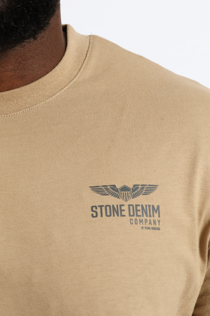 Wings Stone Denim Company Heavy Weight T-Shirt - Taupe