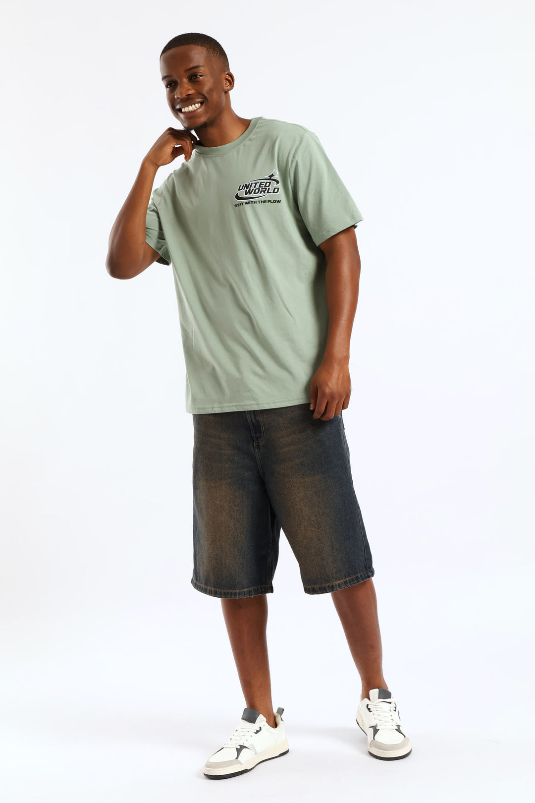 Lilypad United World Front & Back Print Tee - Green