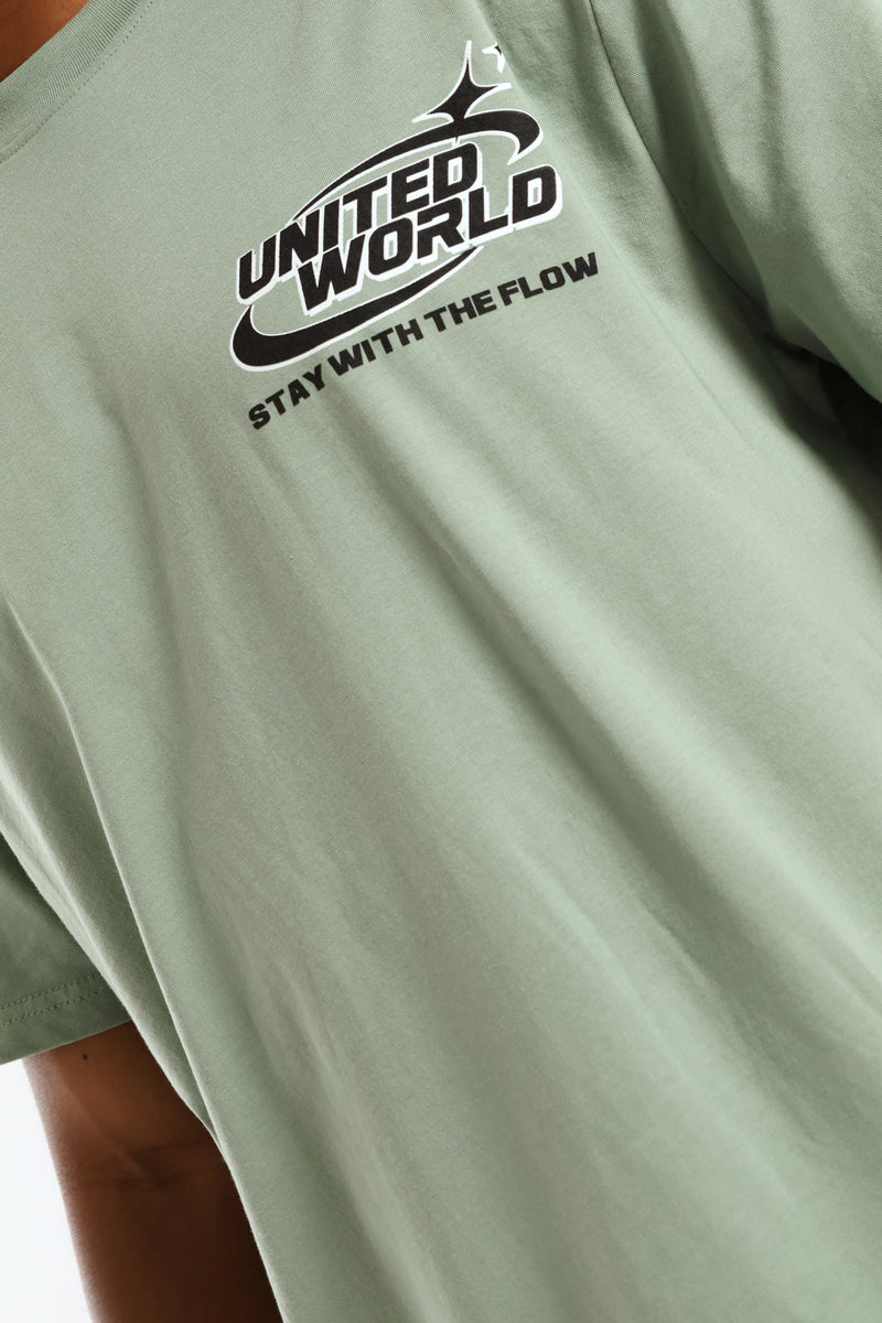 Lilypad United World Front & Back Print Tee - Green