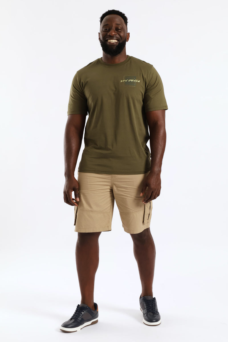 Tile Front & Back Tee - Olive
