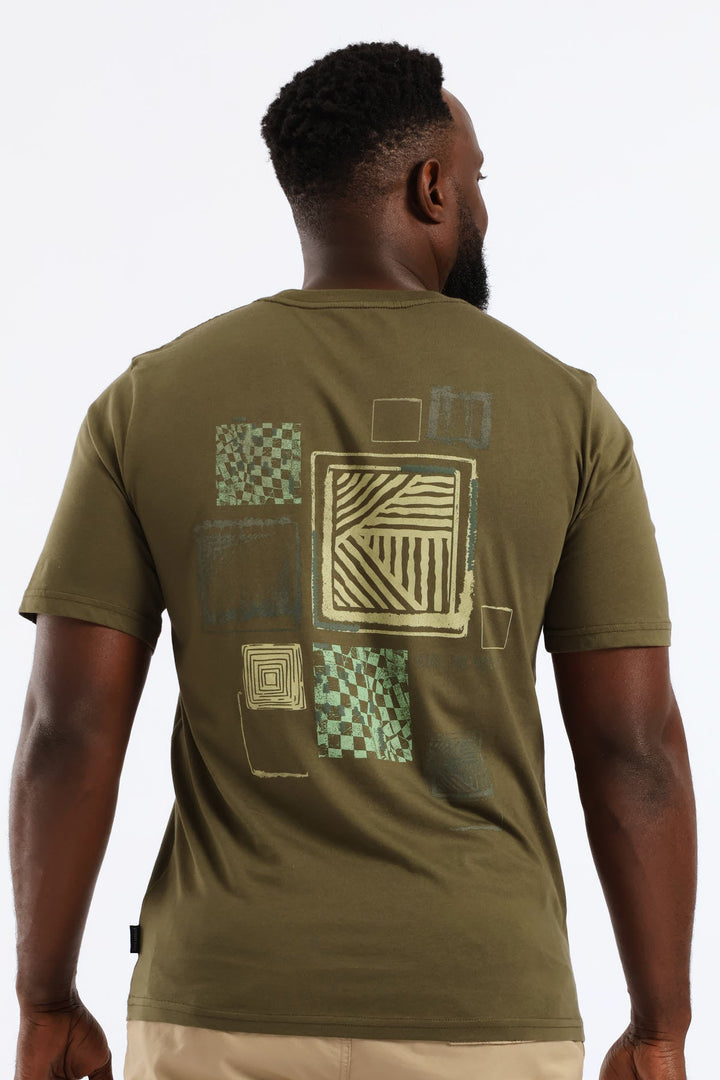 Tile Front & Back Tee - Olive