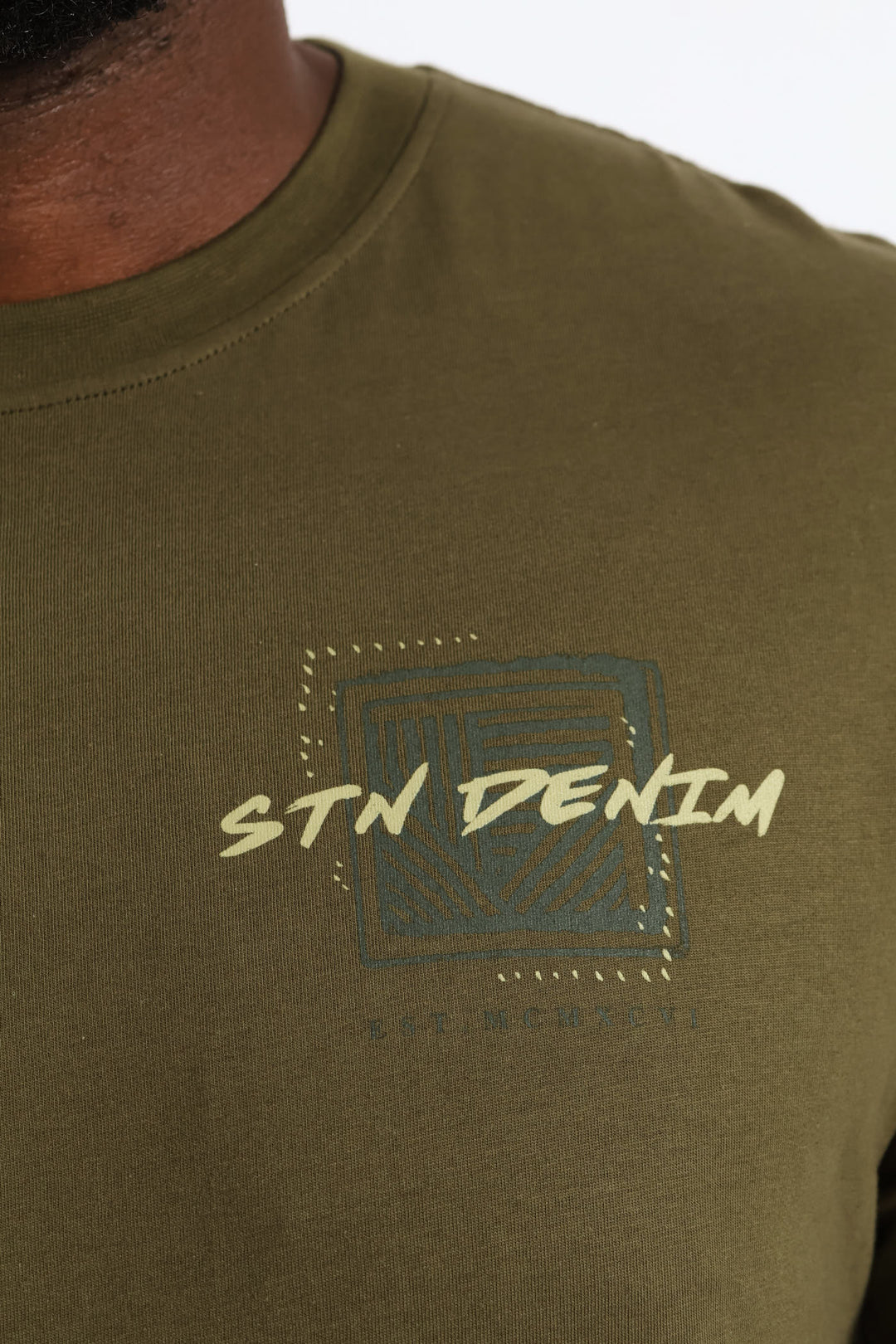 Tile Front & Back Tee - Olive