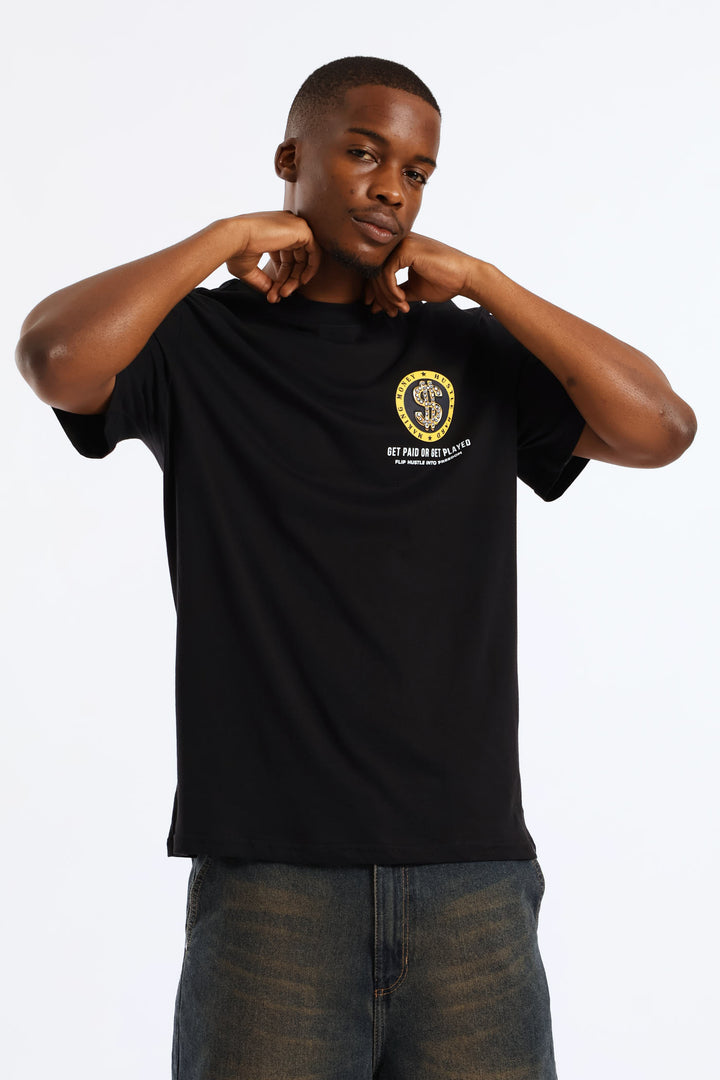 Money Print Tee - Black