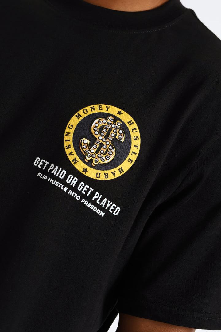 Money Print Tee - Black