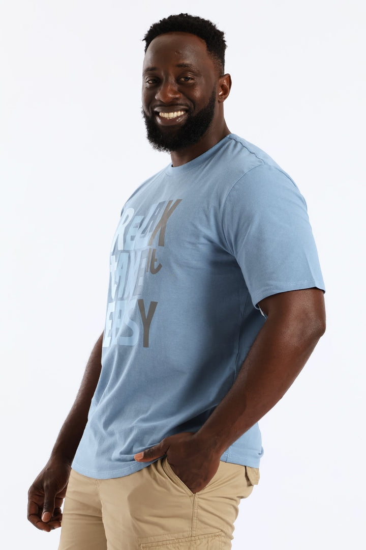 Take It Easy Tee - Steel Blue