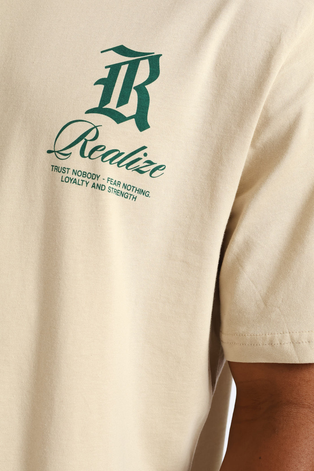 Real Eyes Front & Back Tee - Stone