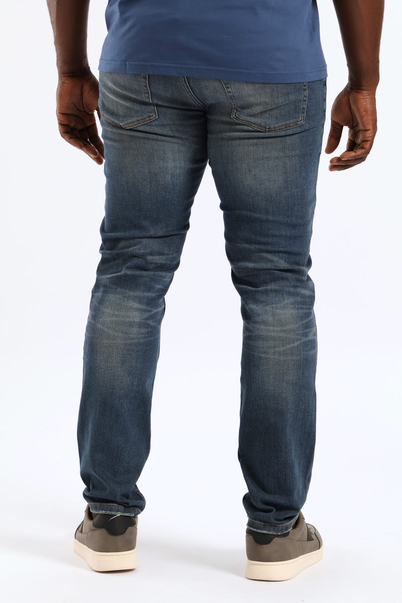 Worn In Skinny Denim - Dark Blue