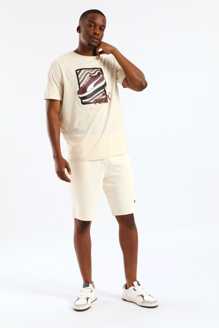 Graphic Sneaker Tee - Cream