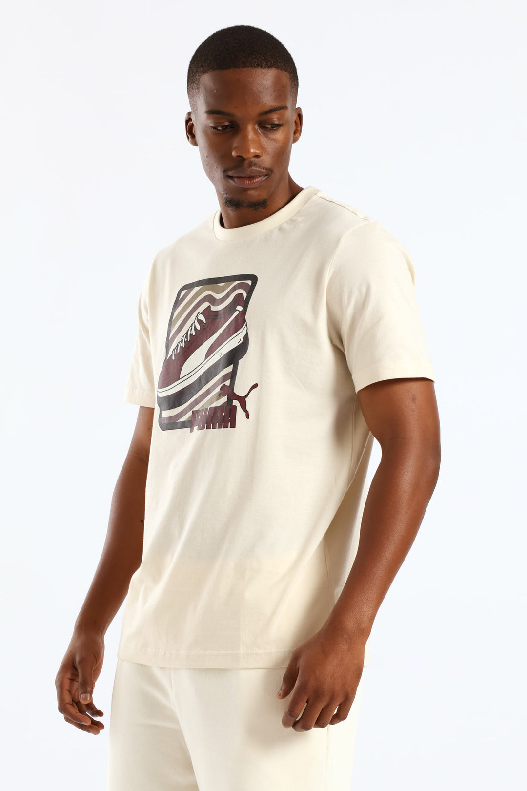 Graphic Sneaker Tee - Cream