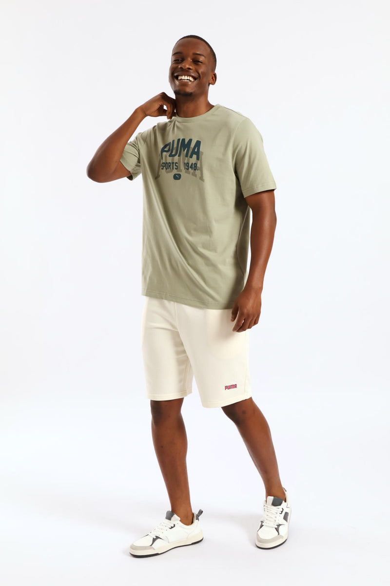 Graphic Varsity Tee - Sage