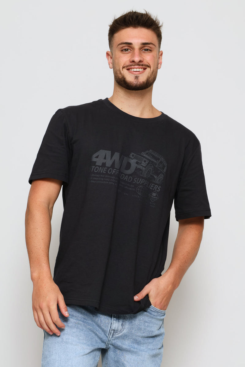 Off Road Tee - Gunmetal