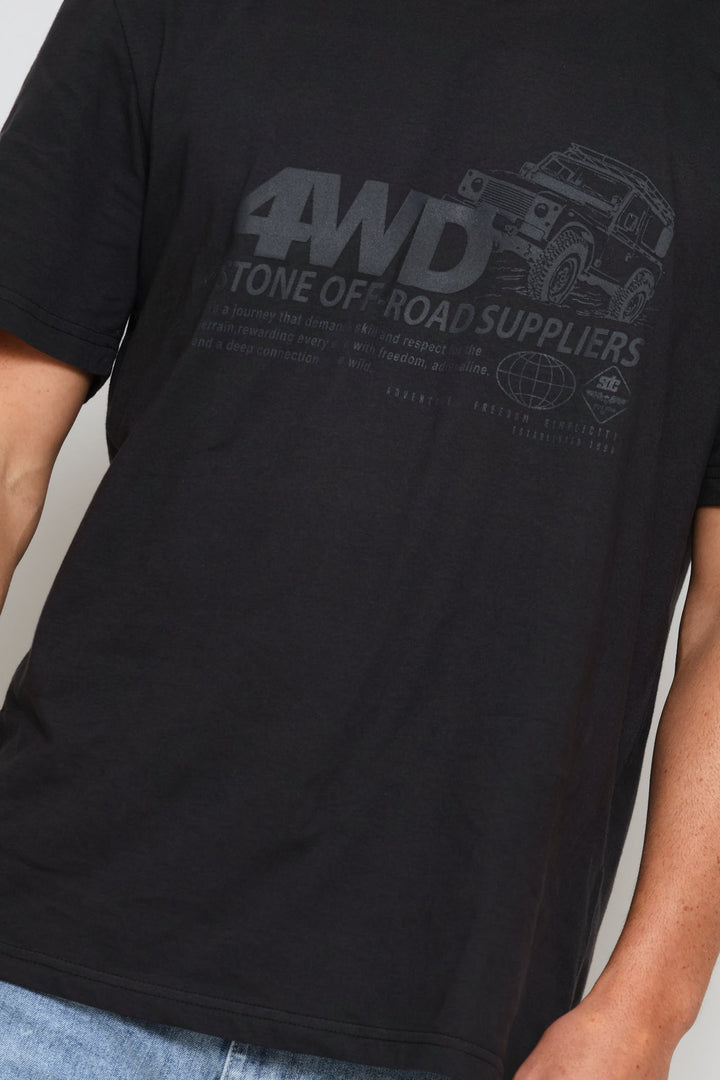 Off Road Tee - Gunmetal