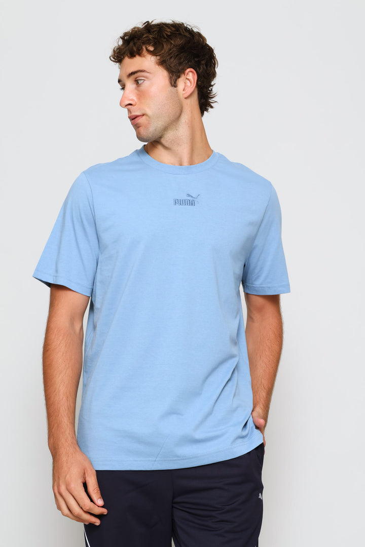 Essential Small No.1 Logo Centered Tee - Blue