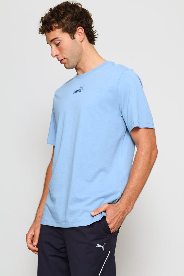 Essential Small No.1 Logo Centered Tee - Blue