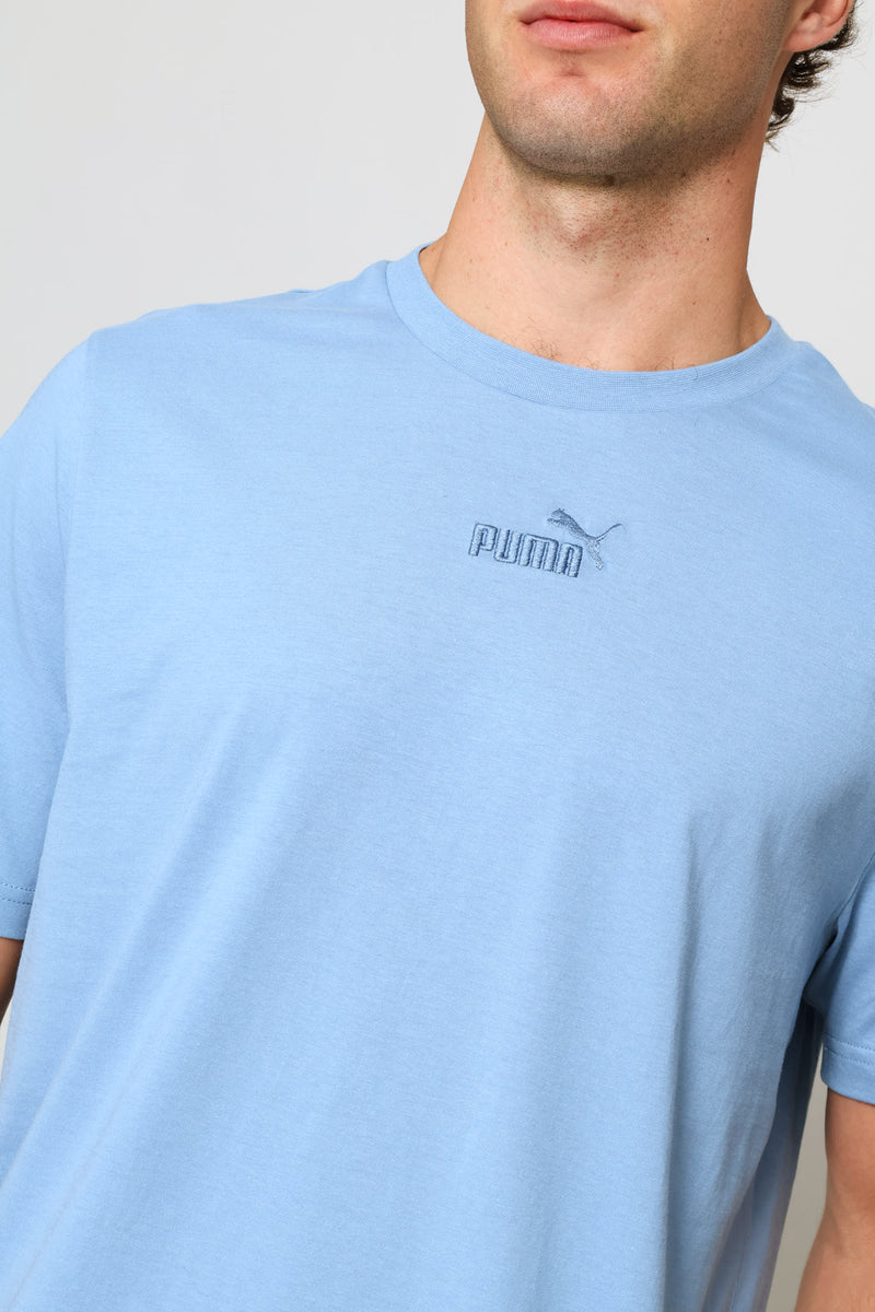 Essential Small No.1 Logo Centered Tee - Blue