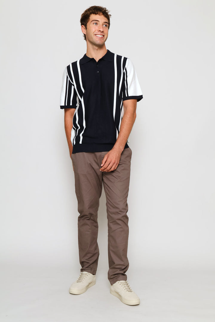 Basic Straight Stretch Chino - Mushroom