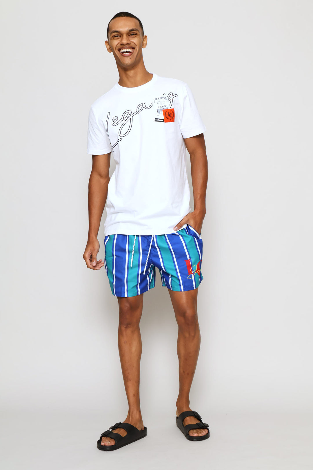 Stripe Swim Shorts - Blue